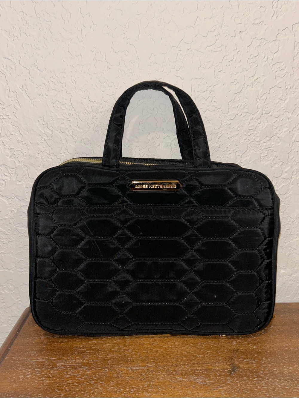 Aimee Kestenberg Quilted Nylon Cosmetic Travel Toiletry Bag